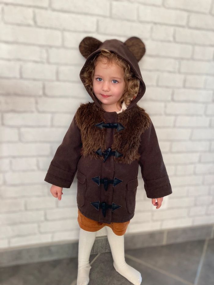 Manteau duffle-coat garçon ours