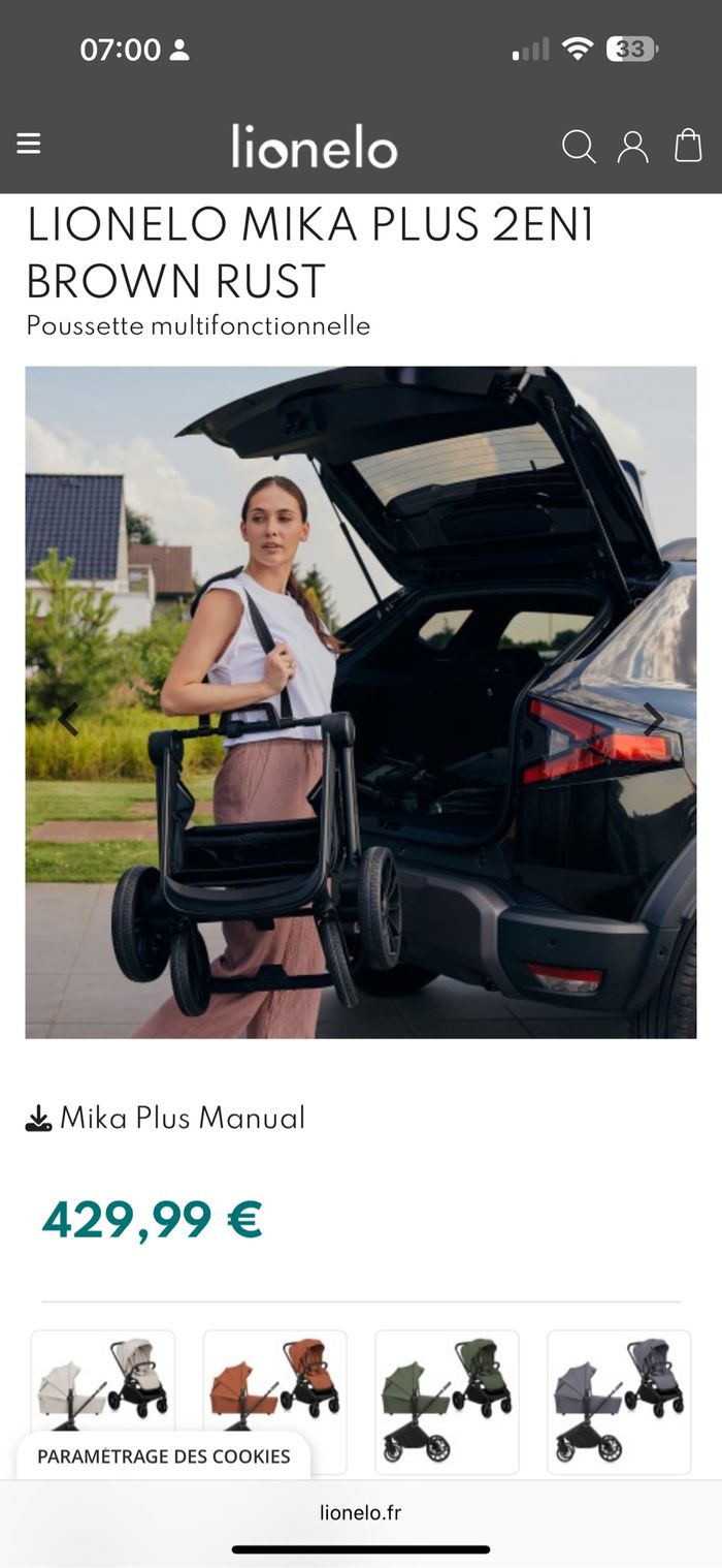Pousette linelo mika 2 en 1 neuve - photo numéro 8