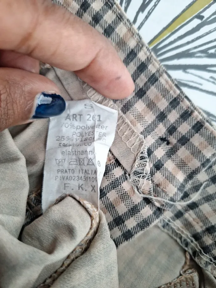 Pantalon à carreaux Taille S - photo numéro 3
