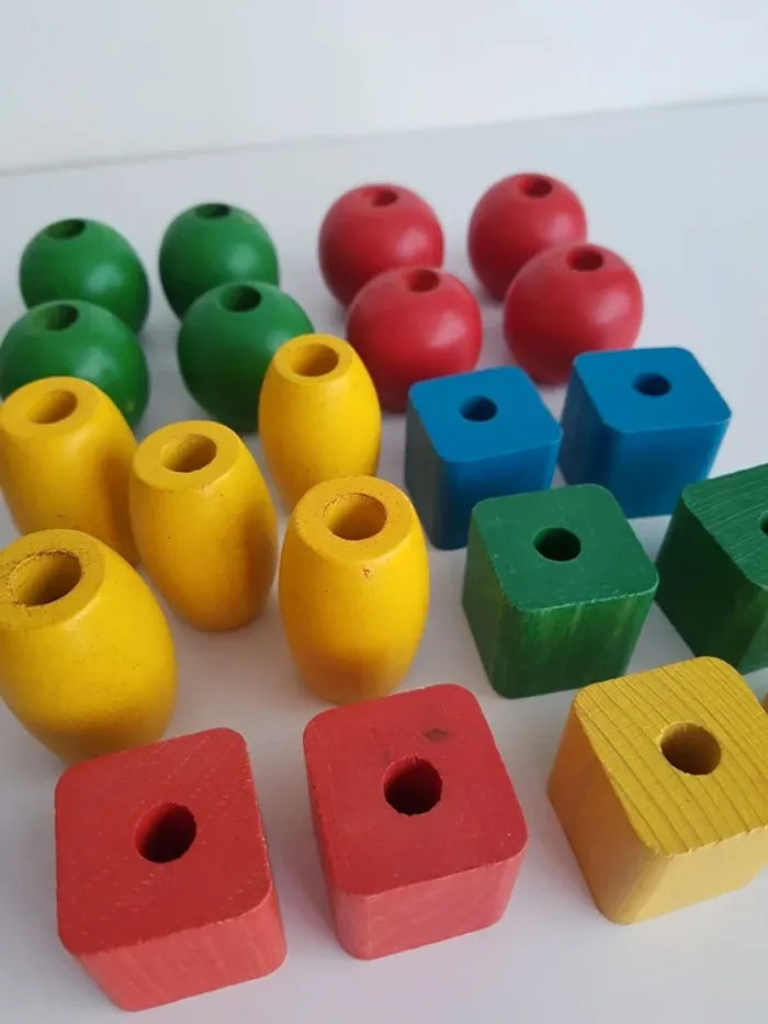 Perles jumbo en bois formes, couleurs et ferme - photo numéro 14