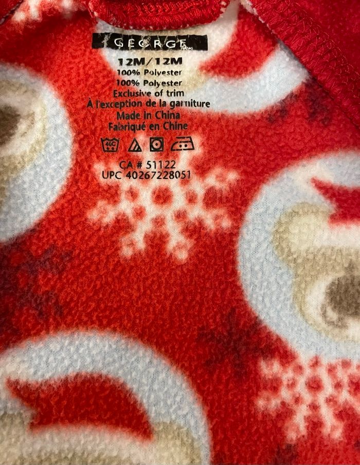 Pyjama à Motifs George fille garçon taille 12 mois pour les fêtes - photo numéro 4