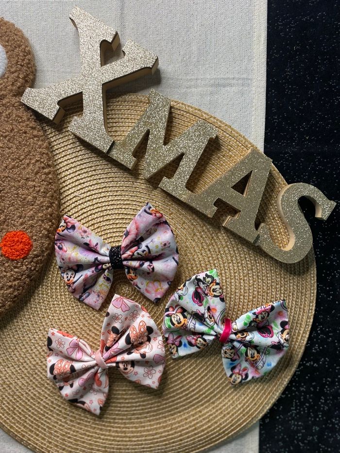 Barrette pinces à cheveux noeuds Minnie disney