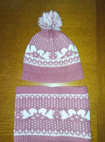 Bonnet + tour de cou fille 4/5 ans