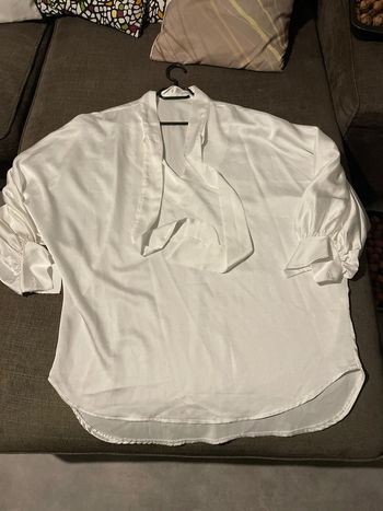 Chemise satin blanc