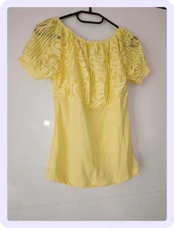 Haut femme taille unique jaune