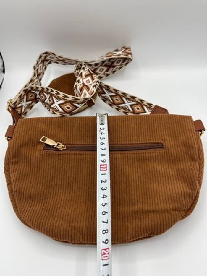 Sac banane bandoulière velours - photo numéro 7