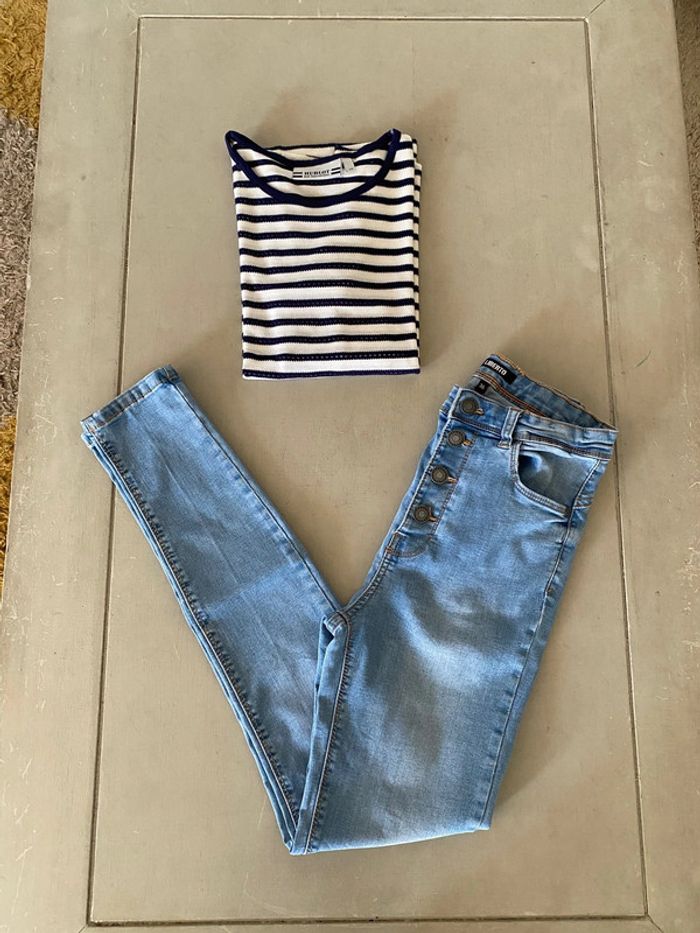 Jeans bleu slim skinny taille haute Liberto taille 36 - photo numéro 18