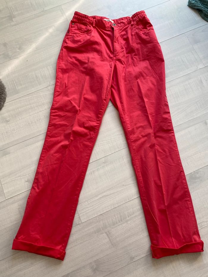 Pantalon rouge tbs taille 40 - photo numéro 2