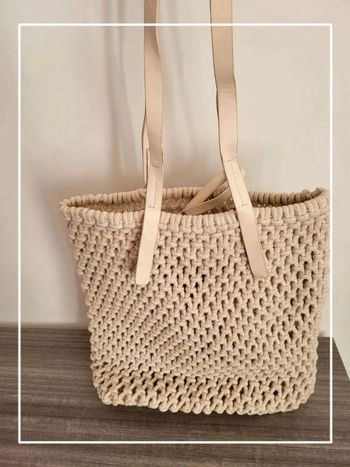 Sac crochet macramé zara
