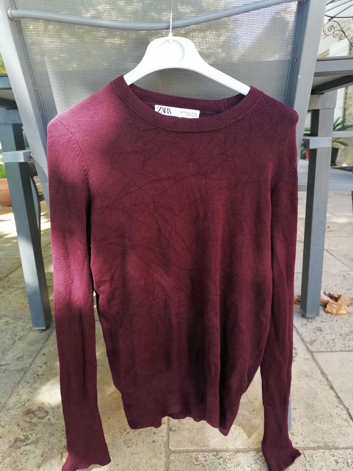 Pull bordeaux Zara taille 36