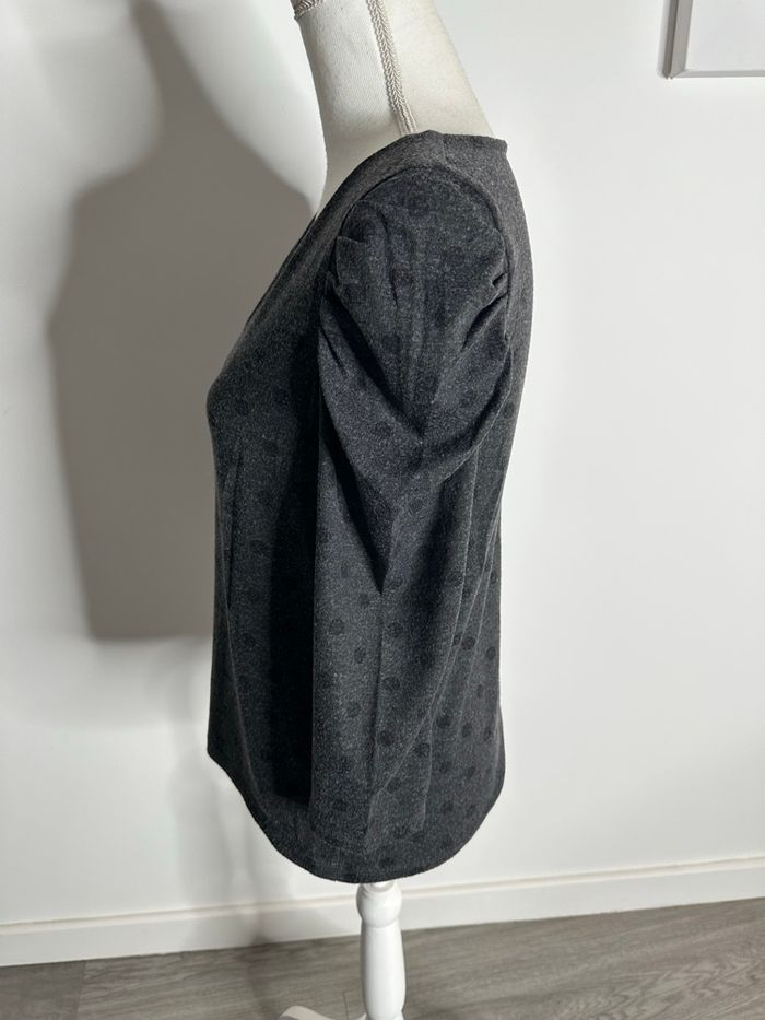 Pull à pois gris et noir polka dot T38 M - photo numéro 2
