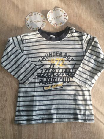 T-shirt à manches longues 18mois tbe