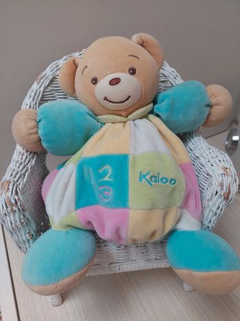 Kaloo - peluche ourson boule patchwork 1 2 3