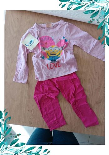 Pyjama fin fille Moi moche et méchant 4 ans