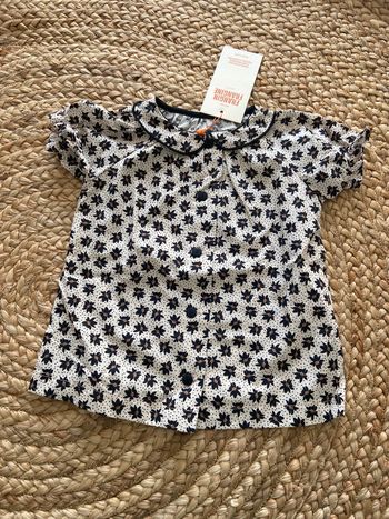 Blouse manches courtes, Frangin frangine 2ans