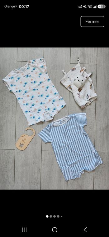 2 Combi Shorts Bébé 12 mois