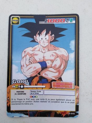 Carte à jouer goku 1000, partons à l'aventure, collection, D 645, manga, dragon ball z