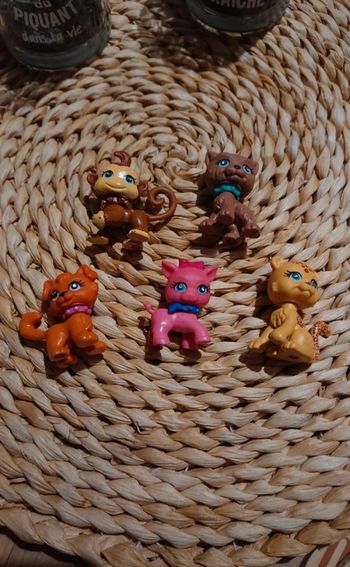 Lot de 5 figurines animaux "polly pocket"