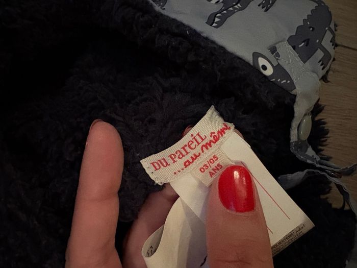 Bonnet gris vert crocodile 3/5ans - photo numéro 4