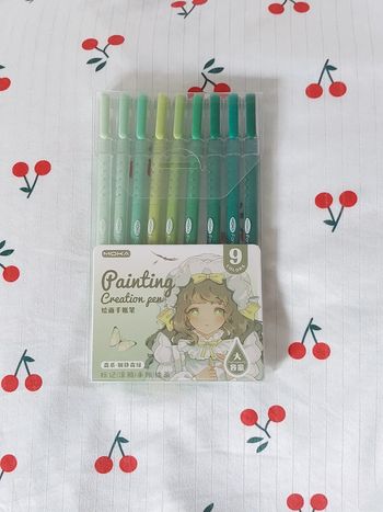 Lot stylo gel vert pour coloriage