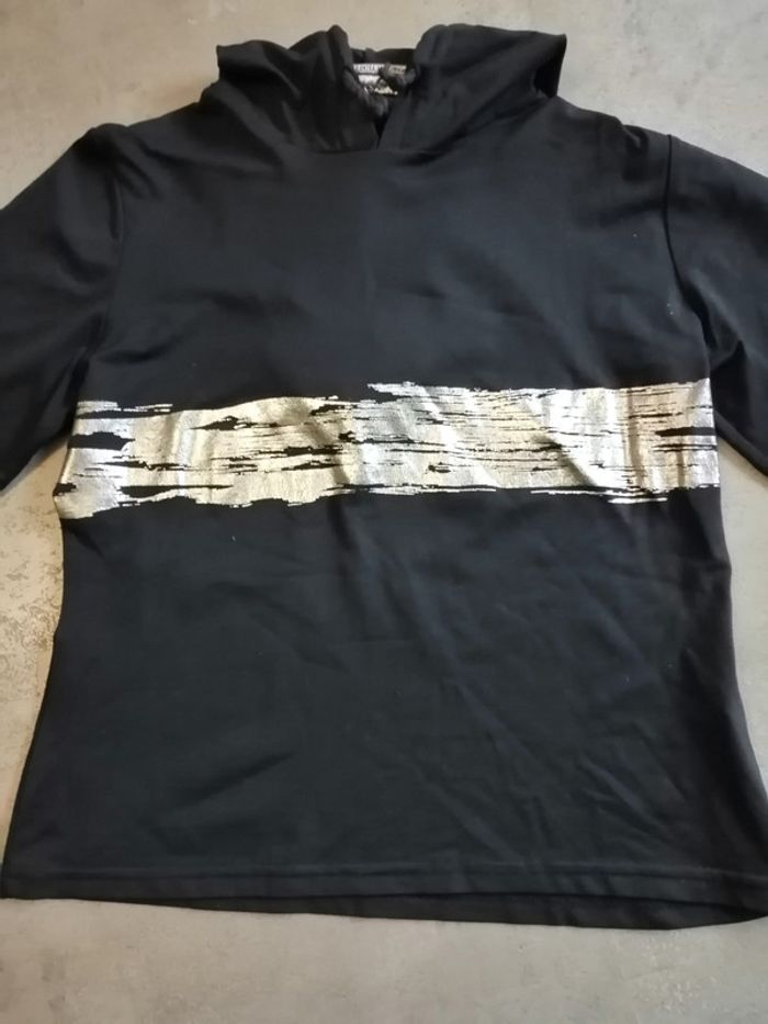 Top noir et argenté Taille 2 Galeries Lafayette - photo numéro 2