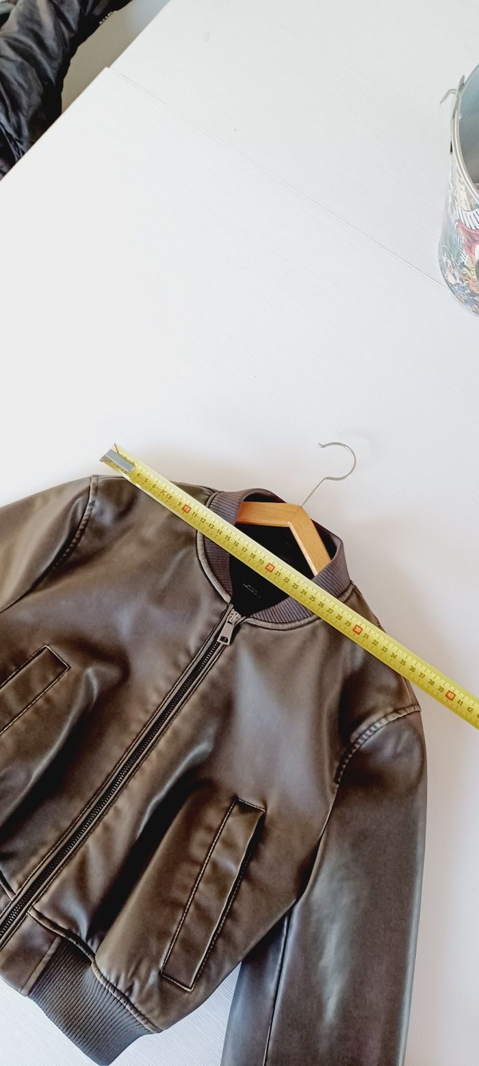 Blouson bombers simili cuir taille xs pull bear - photo numéro 4