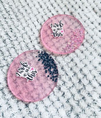 Set sous verre résine couple