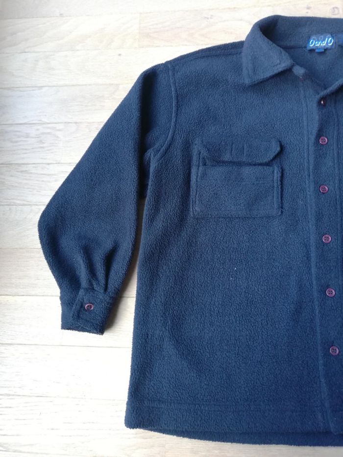 Chemise enfant vintage O and O polaire sherpa bleu marine taille 10 ans - photo numéro 7