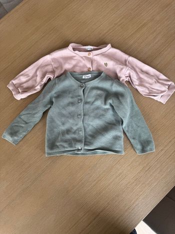 Lot 2 gilets Vertbaudet 12 mois 