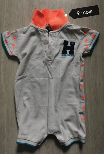 Combinaison short garçon 9 mois