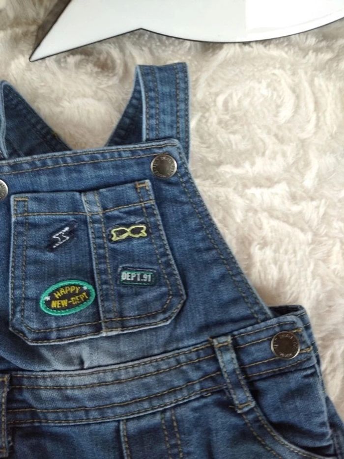Salopette jeans Garçon 6 mois Gémo - photo numéro 4