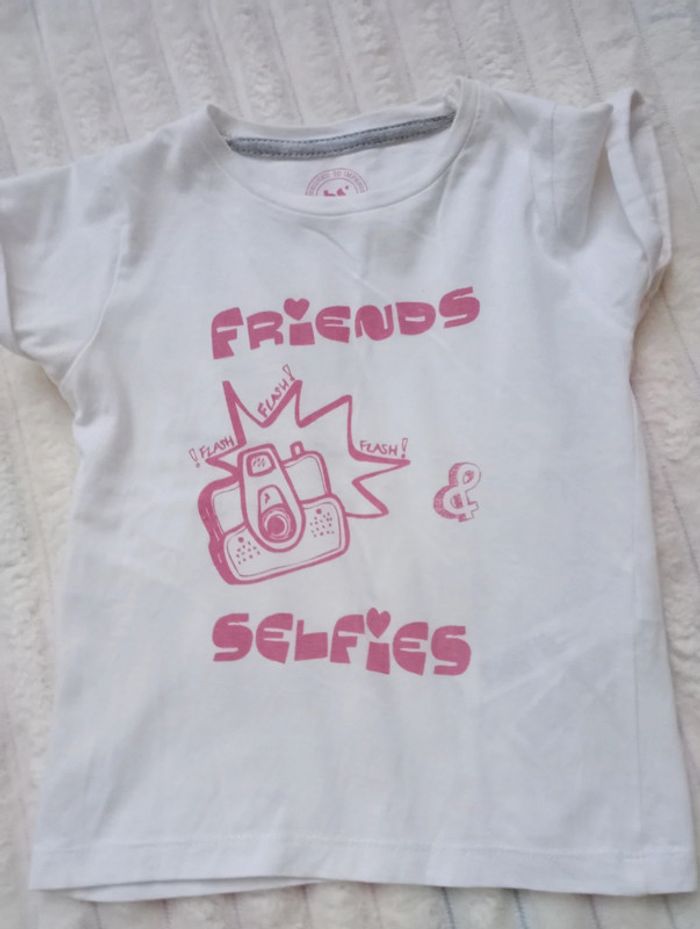 T-shirt 5 6 ans crème et rose - photo numéro 2