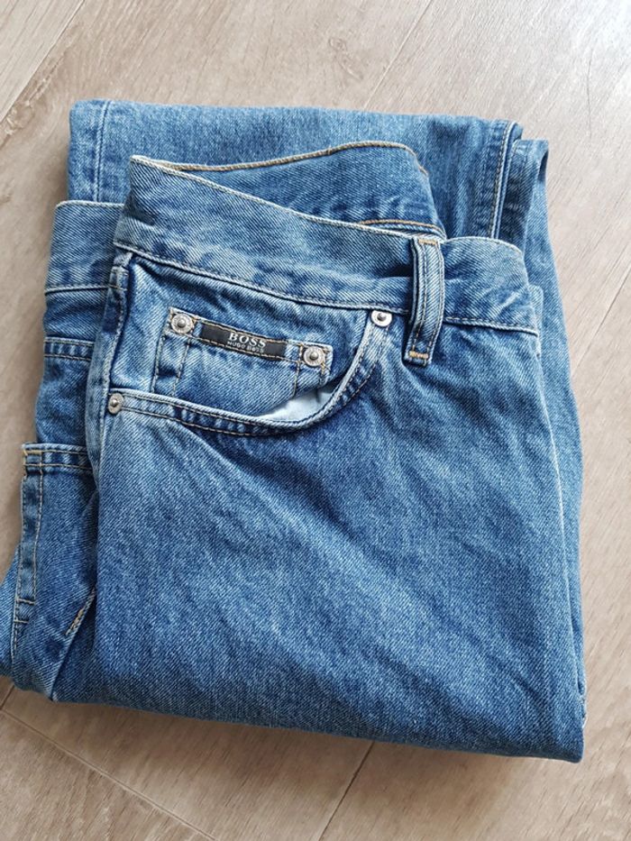 Jean Hugo Boss bleu coupe droite taille w32 - photo numéro 11