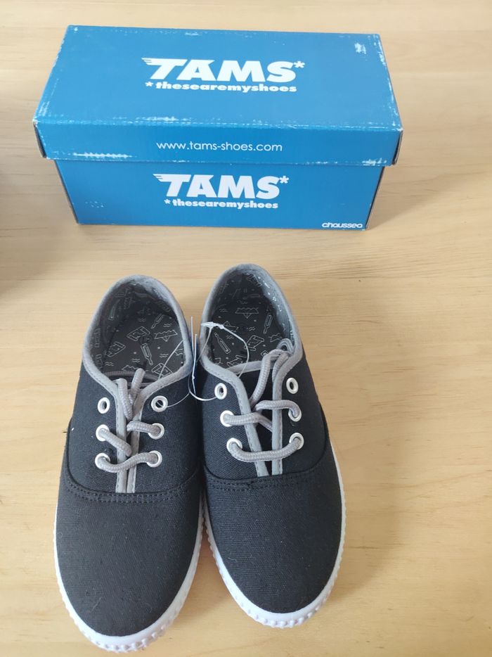 Baskets toile taille 31 neuve noire - photo numéro 7
