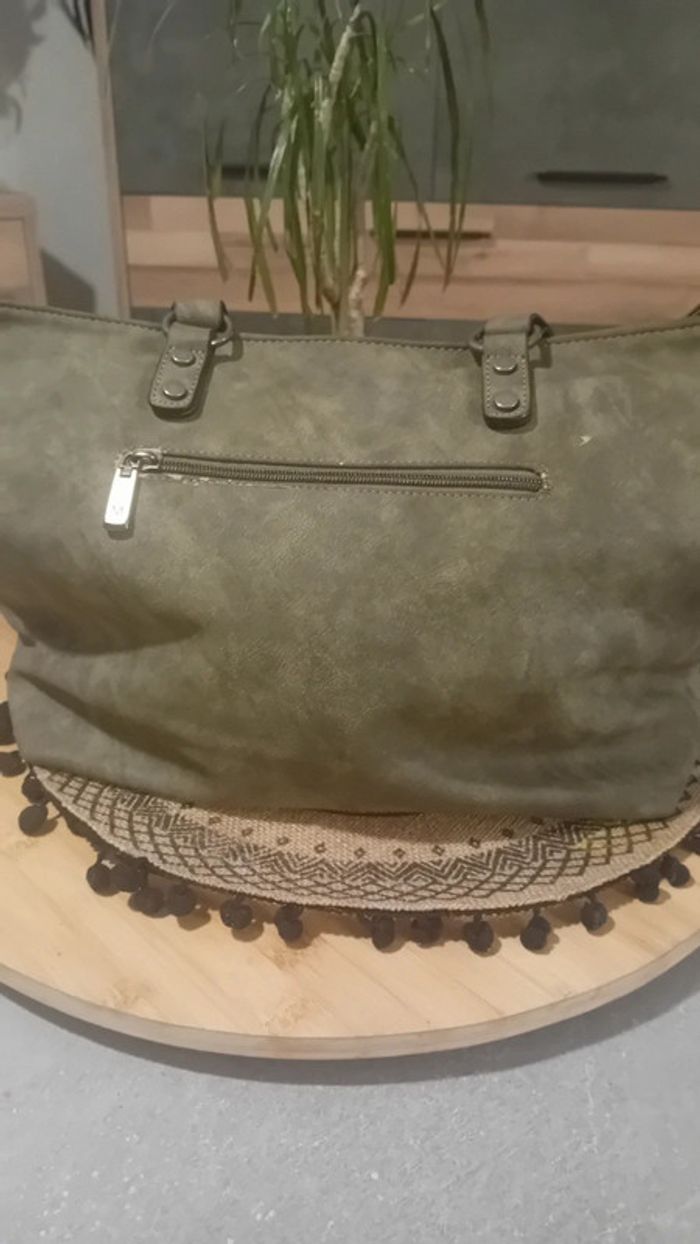 Sac à main et Bandoulliere, Grande Contenance Vert - photo numéro 2