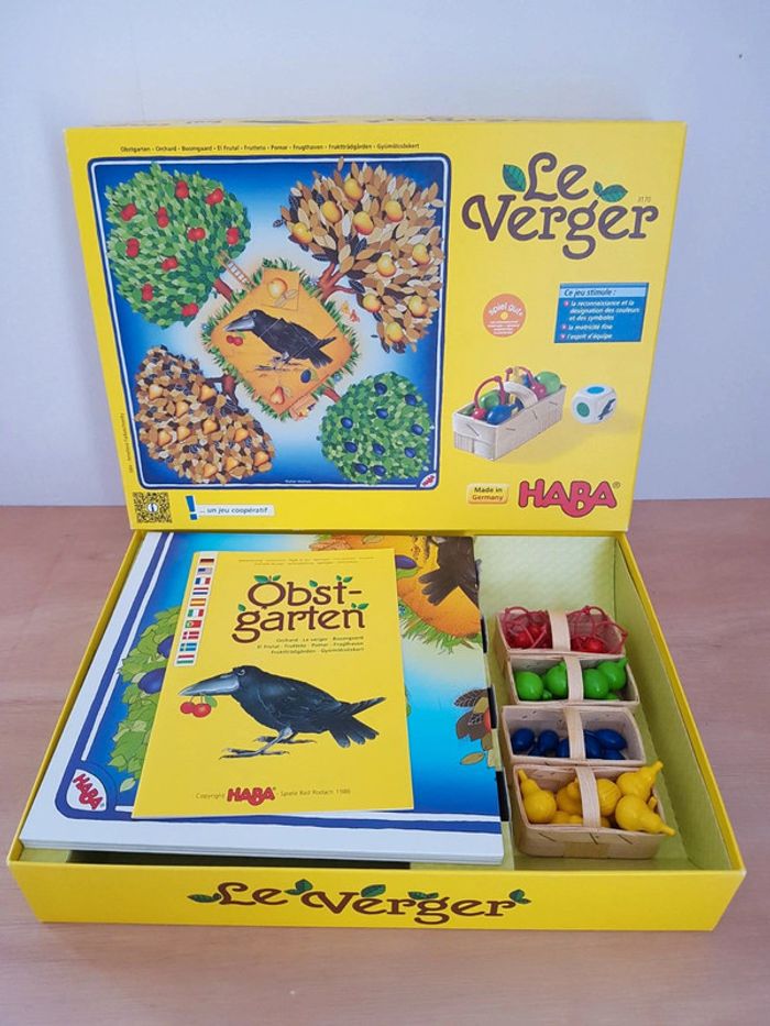 Haba jeu coopératif Le verger avec fruits en bois - photo numéro 2