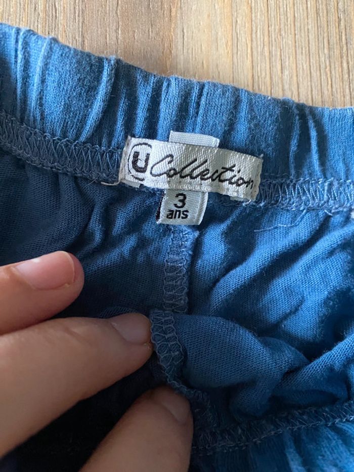 Short pyjama bleu U collection 3 ans - photo numéro 2