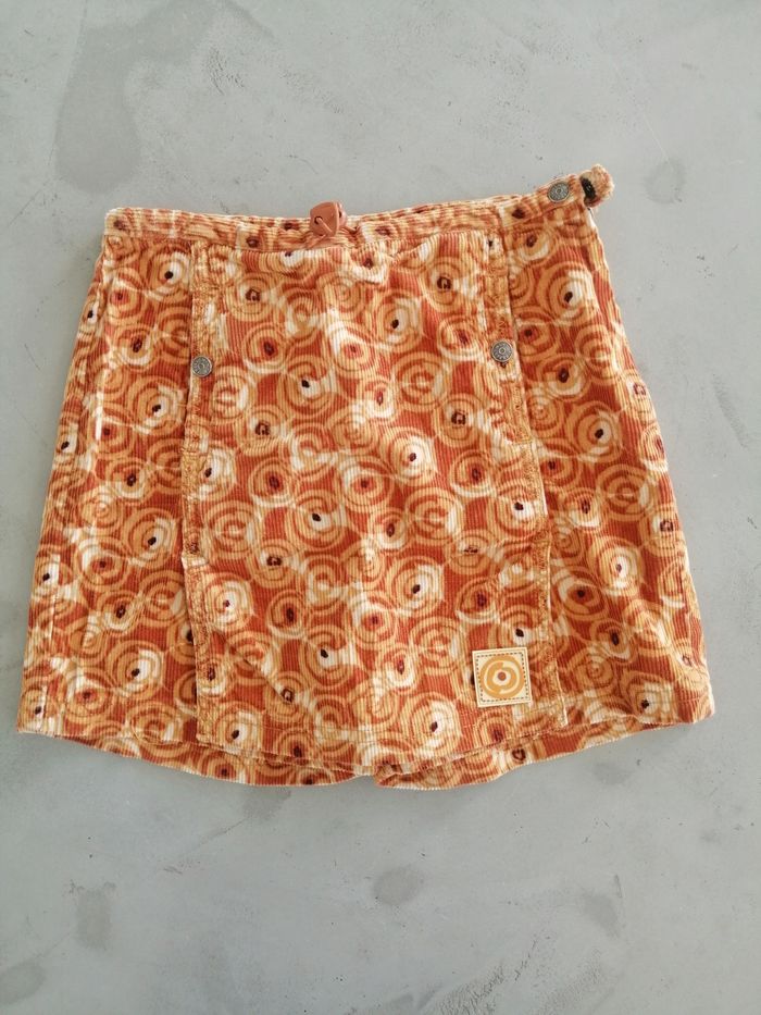 Short-jupe seventies velour 5 ans