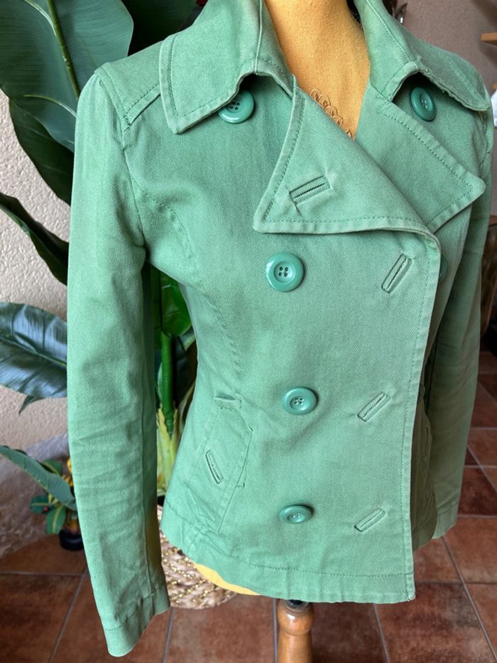 H&M veste cintrée couleur vert - photo numéro 2