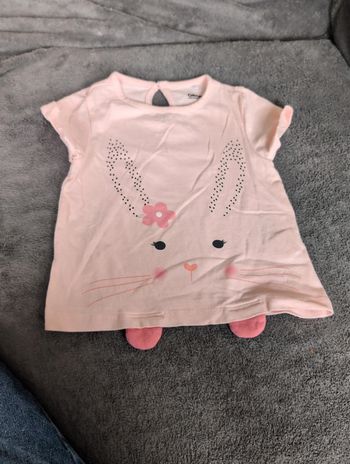 T shirt manche courte lapin 12 mois