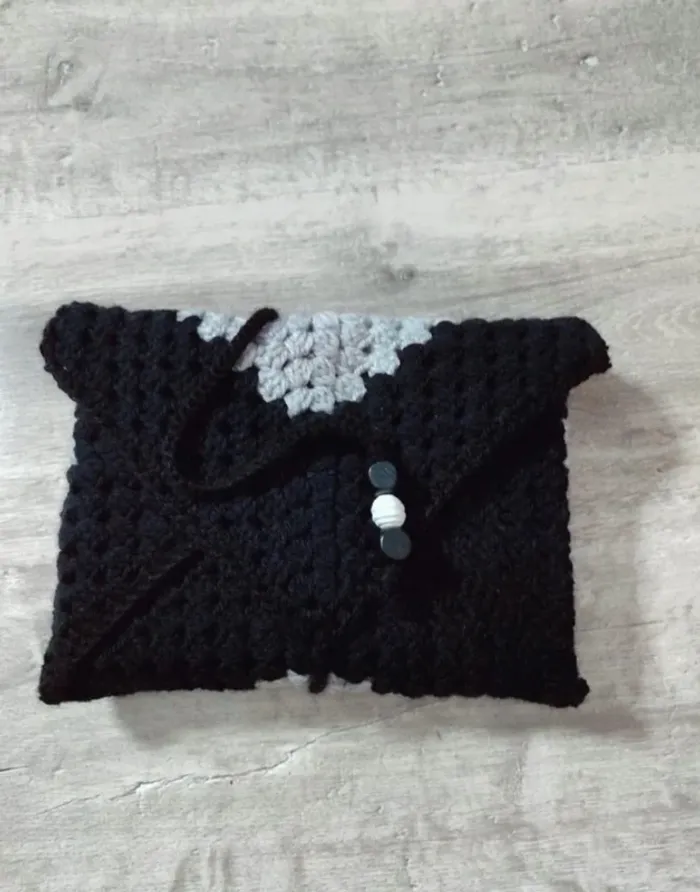 Pochette à livre pour broché noir et gris neuf - photo numéro 3