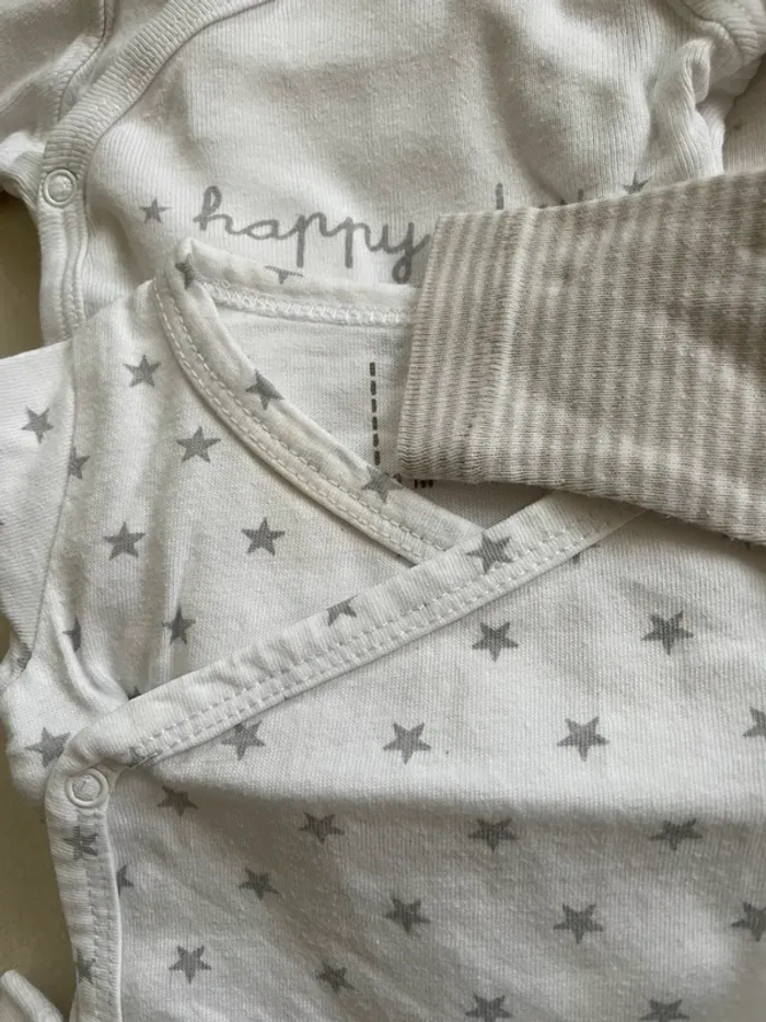Bodys manches longues bébé mixte 1 mois - photo numéro 2