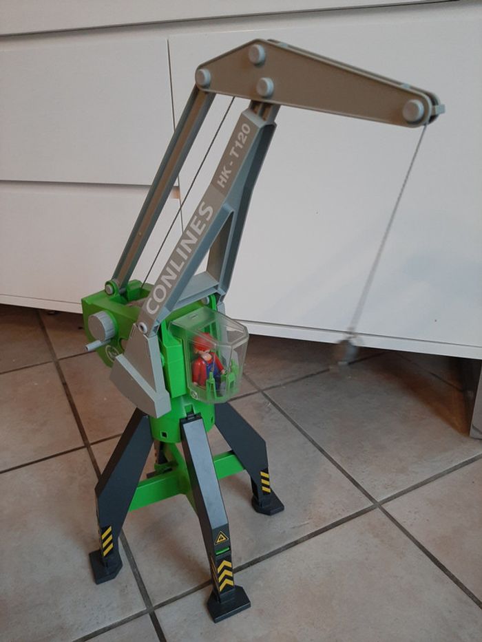 Playmobil grande grue portuaire 59 cm de haut de 2005