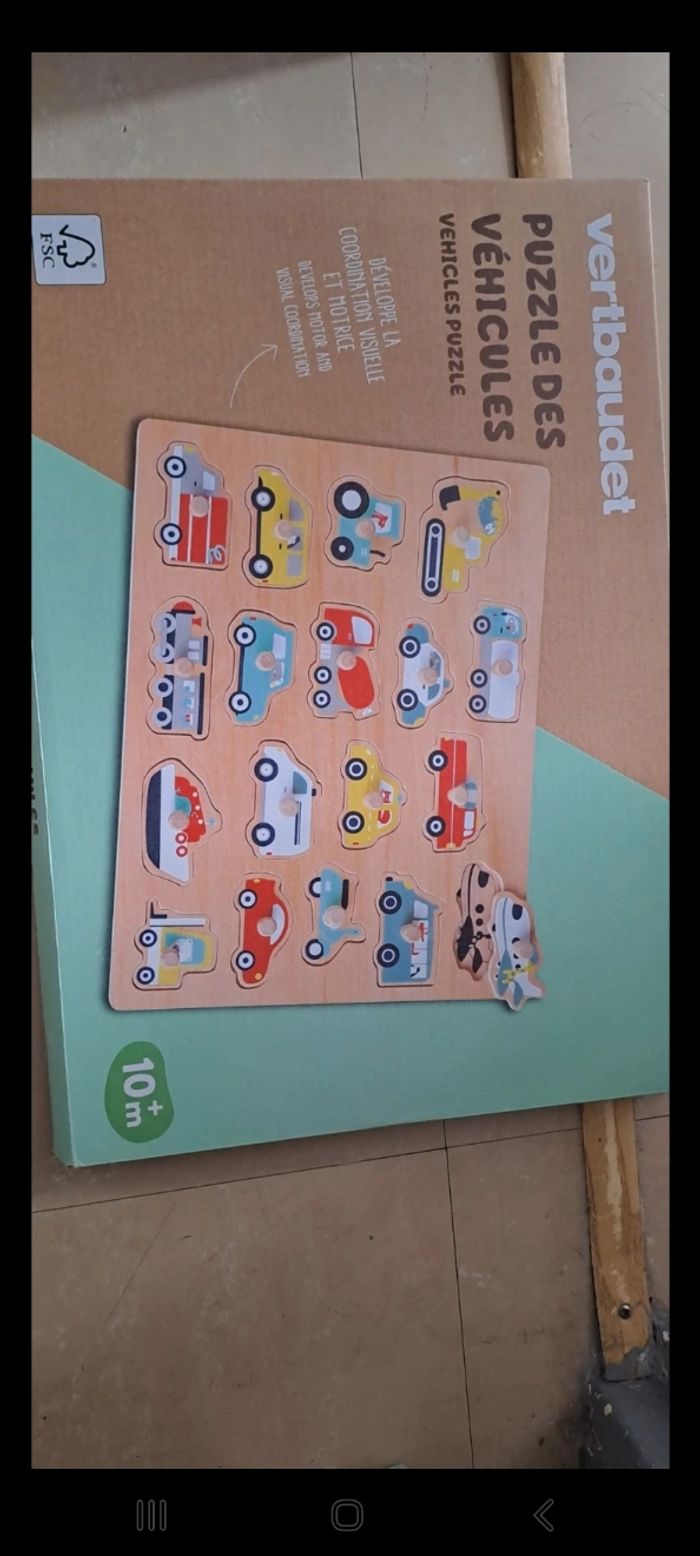 Puzzle bois les véhicules