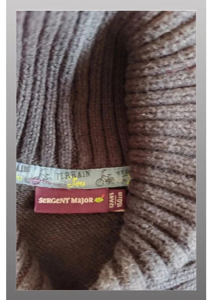 Gilet veste bleu marine sergent major 12 ans - photo numéro 3