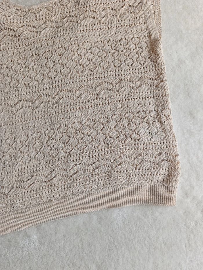 Débardeur top en maille Bonobo Instinct L beige crème - photo numéro 6