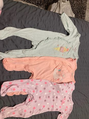 Lot de 3 pyjamas bébé fille