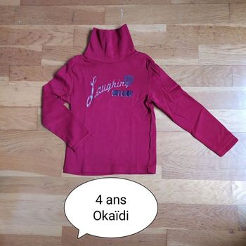 Sous pull rouge 4 ans Okaïdi