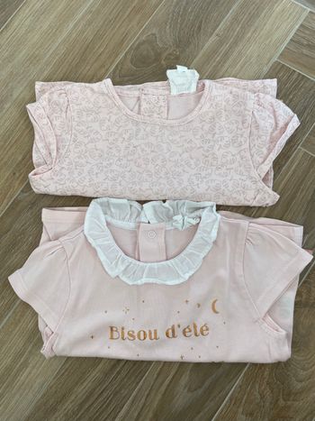 Lot 2 tee shirt 12 mois