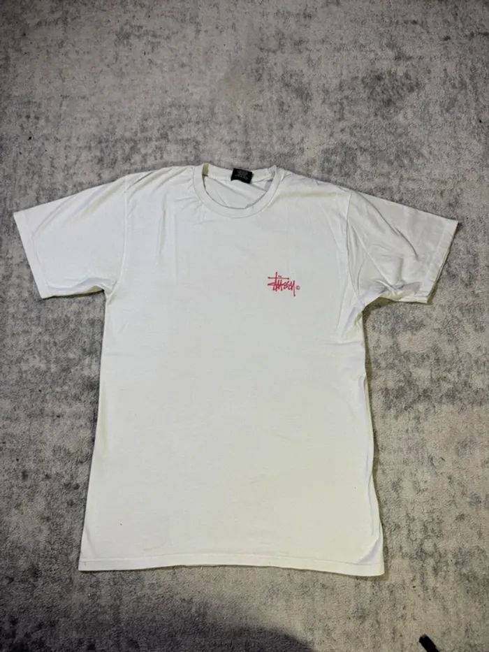 T-shirt stussy rose blanc - photo numéro 3